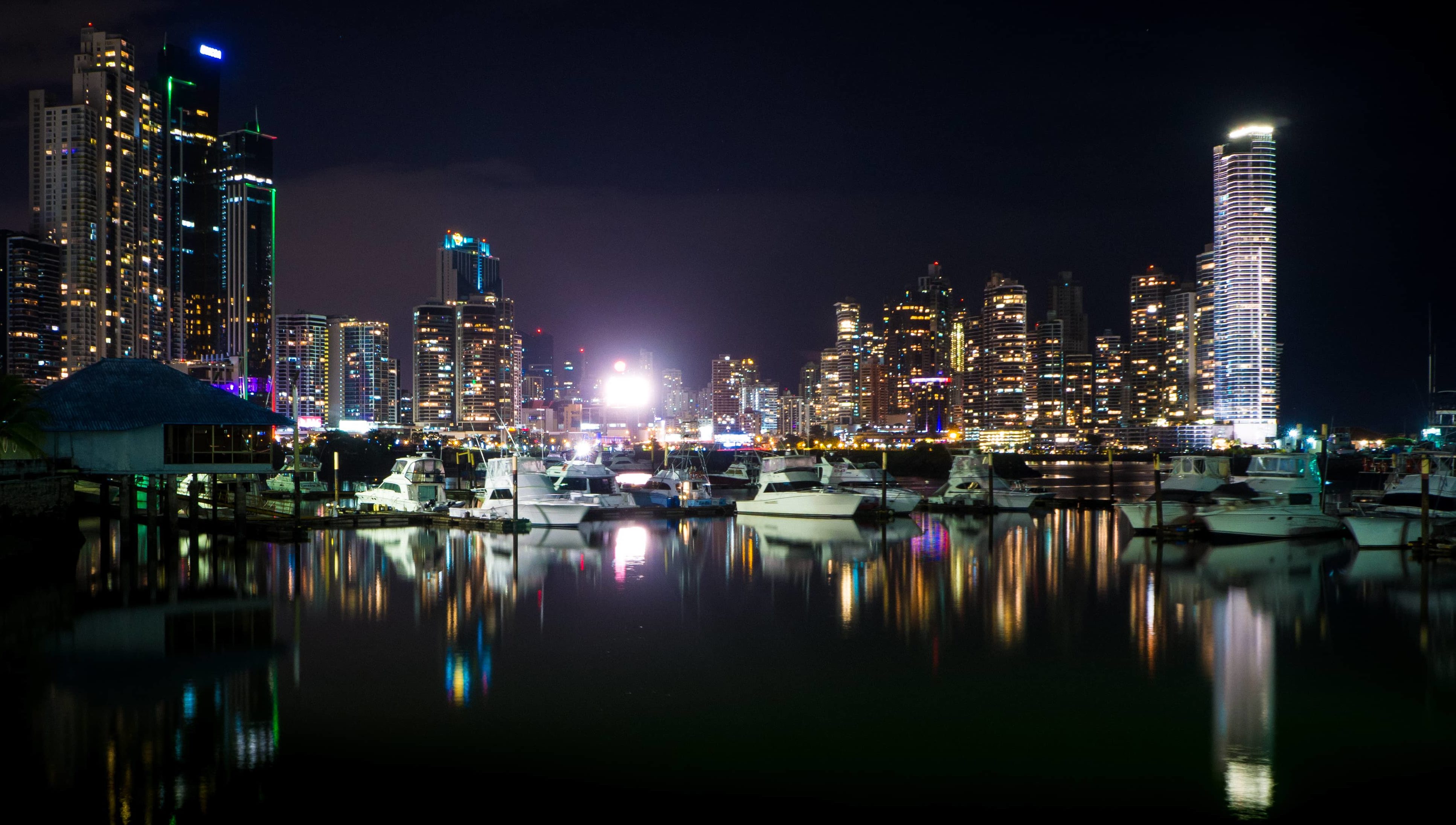 Panama City skyline by night