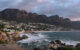 Panoramic view over Camps Bay during sunset