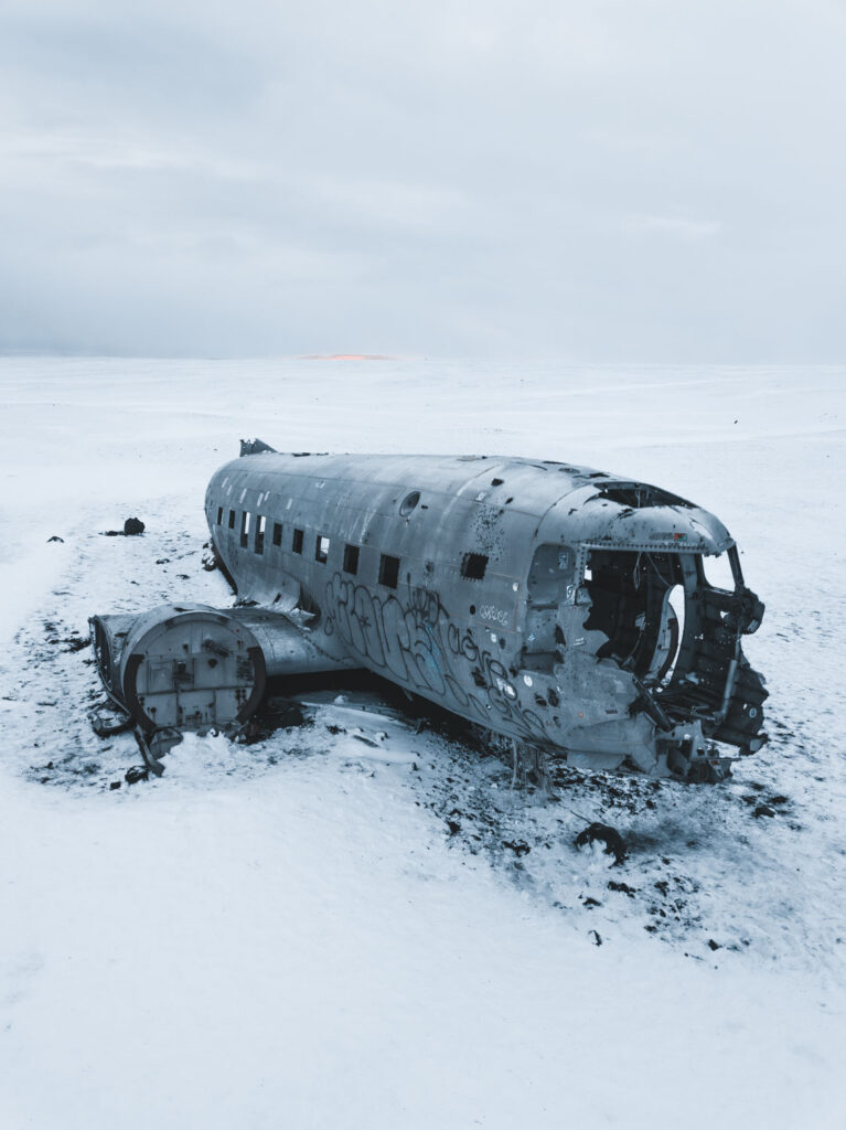 Solheimasandur Plane Wreck in the snow