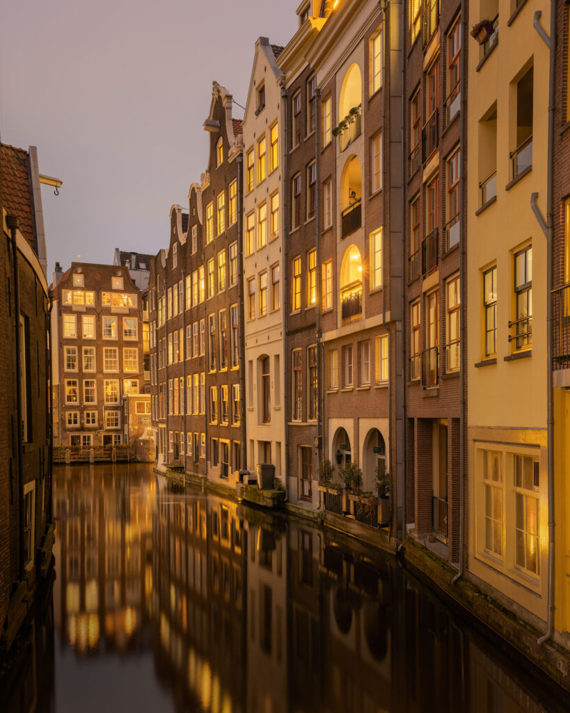 Typical Amsterdam houses in the Spooksteeg