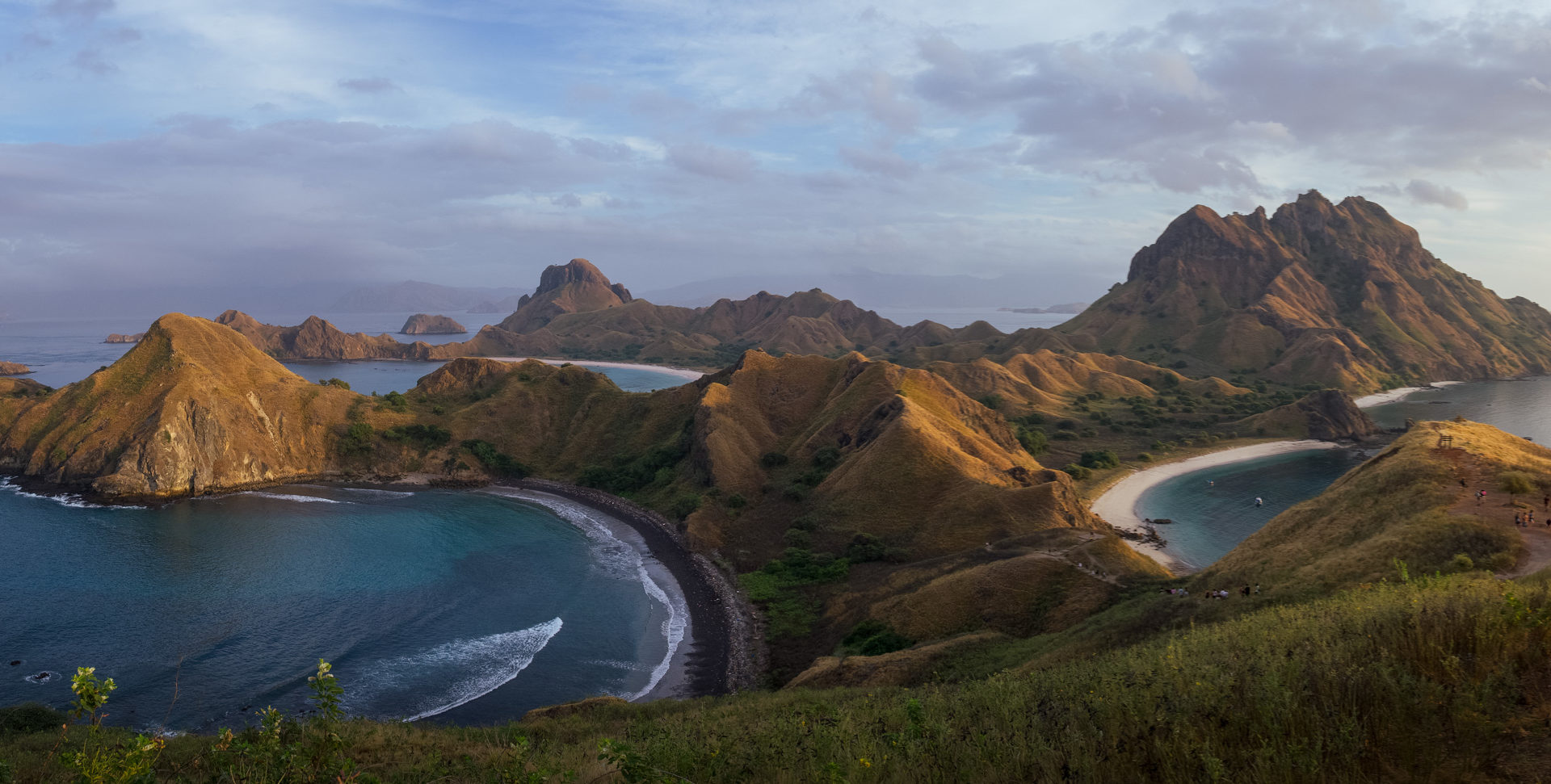 Komodo Padar island sunrise panorama