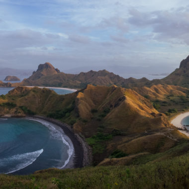 Komodo Padar island sunrise panorama