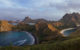 Komodo Padar island sunrise panorama