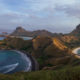 Komodo Padar island sunrise panorama