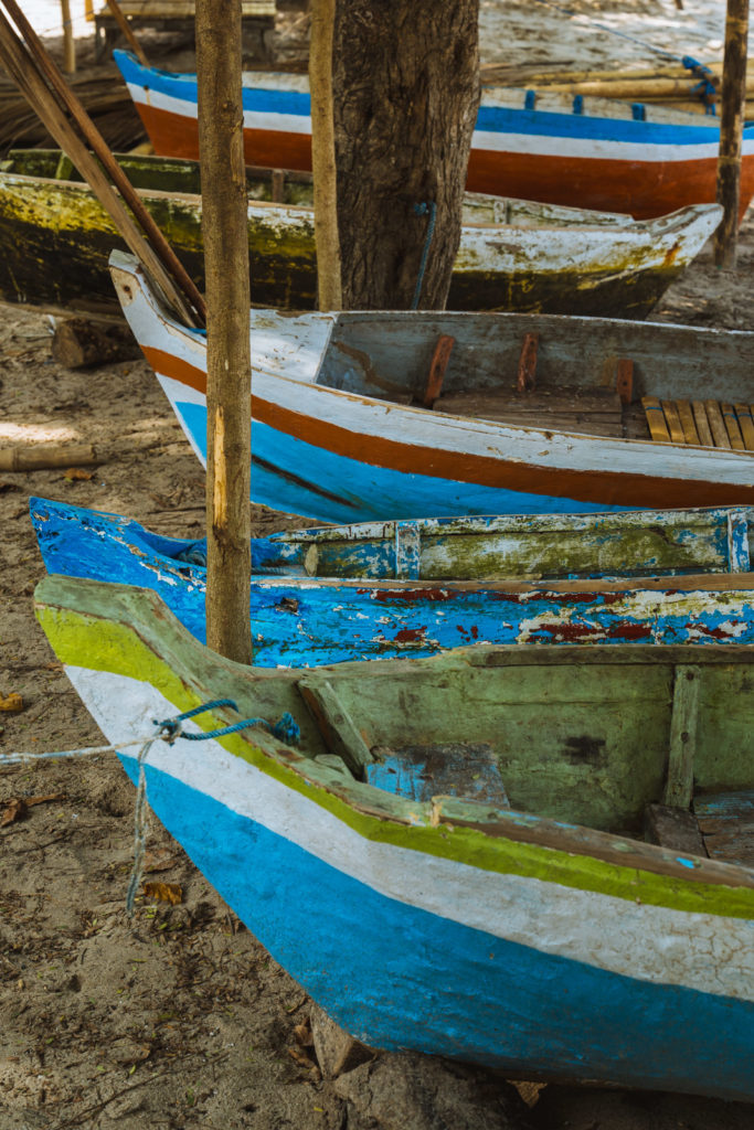Fishermen's boats on Koka beach