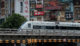 High speed train passing the overpass at LaoDongMen street in Shenzhen