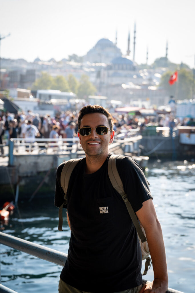 David at the Galata Bridge
