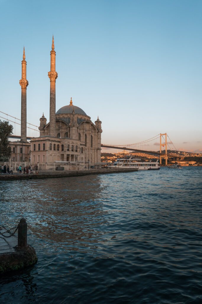 Golden hour at the Ortaköy Mosque