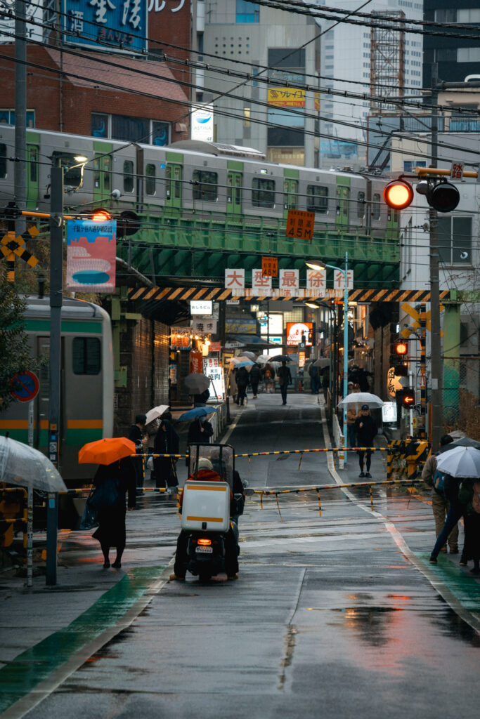Yoyogi train crossing