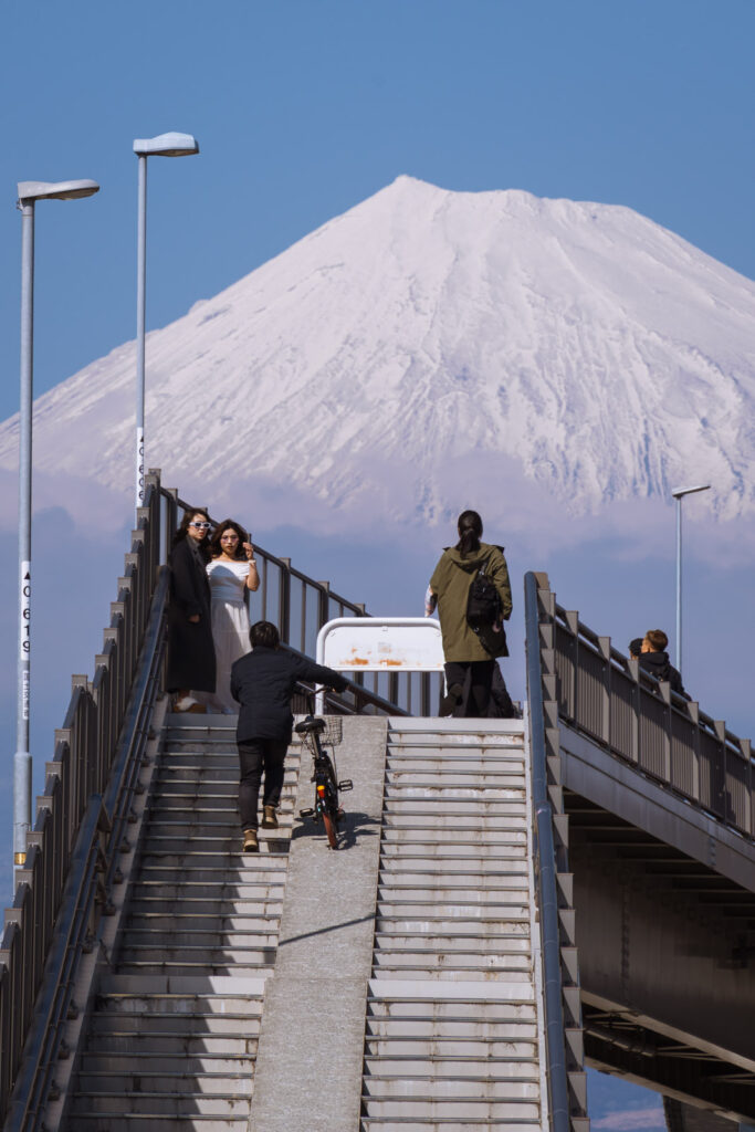 Famous Mount Fuji Overpass