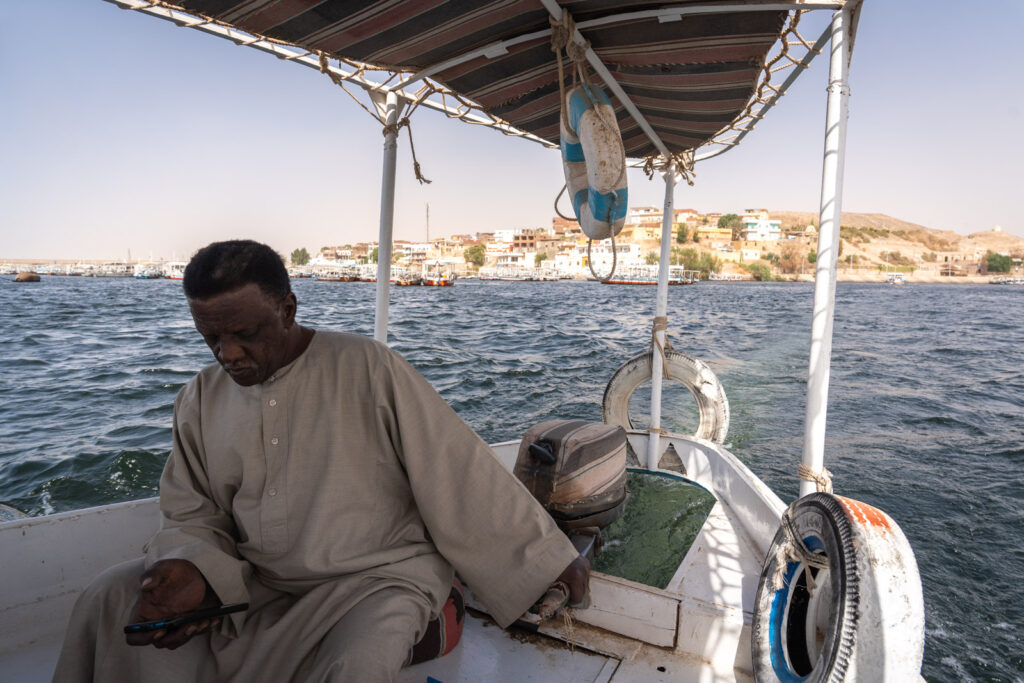 On the small boat sailing to Philae Temple