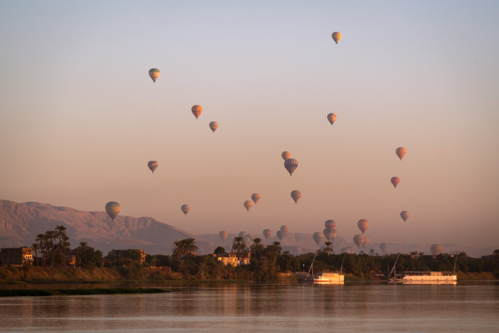 Sunrise over the Nile in Luxor