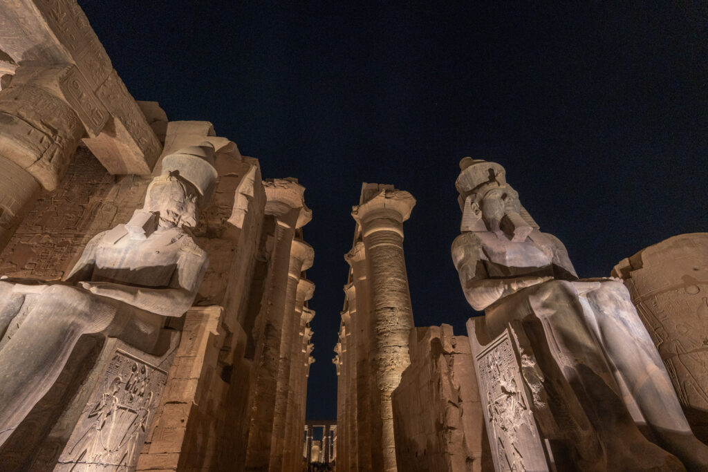 Luxor Temple in the evening.