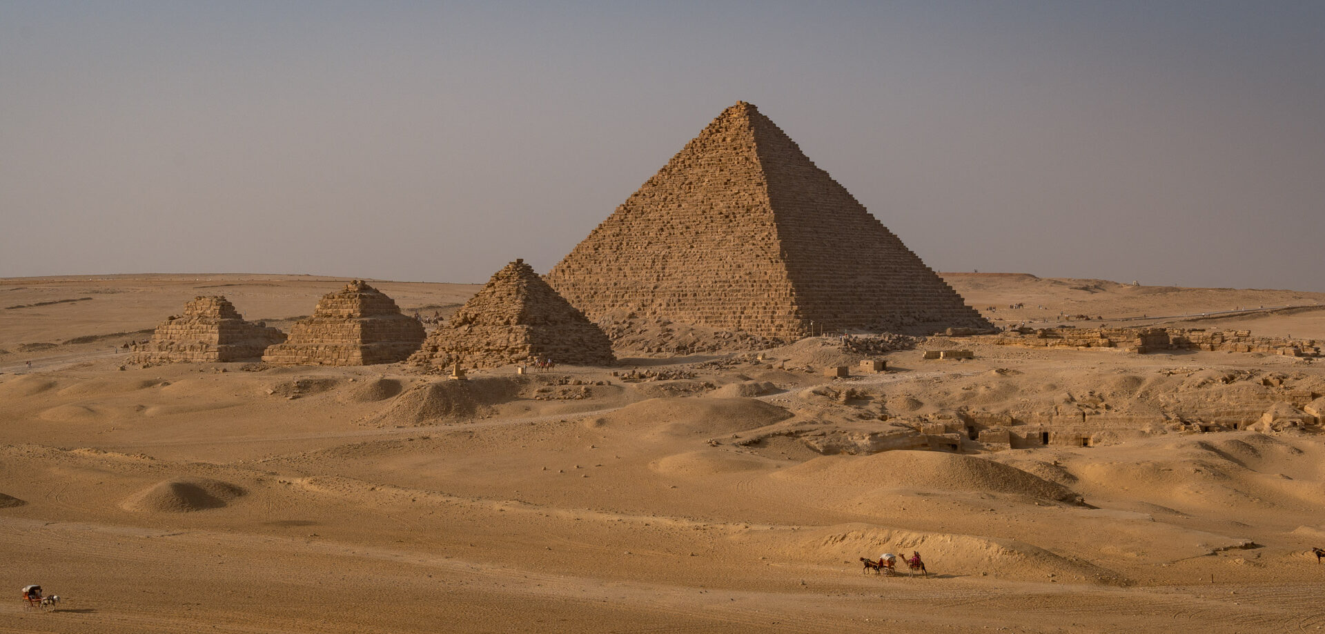 View of the Pyramids of Giza