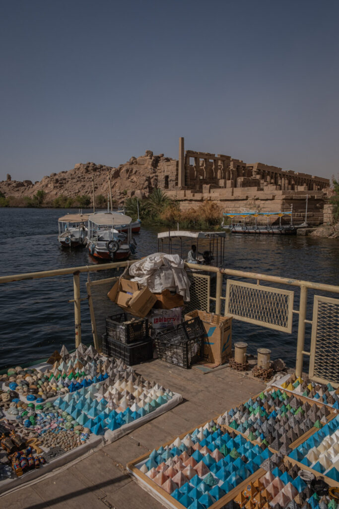 Souvenir vendors at Philea Temple