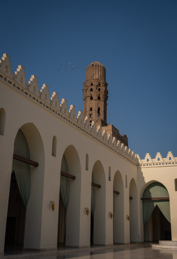 View of the Al-Hakim Mosque from inside.