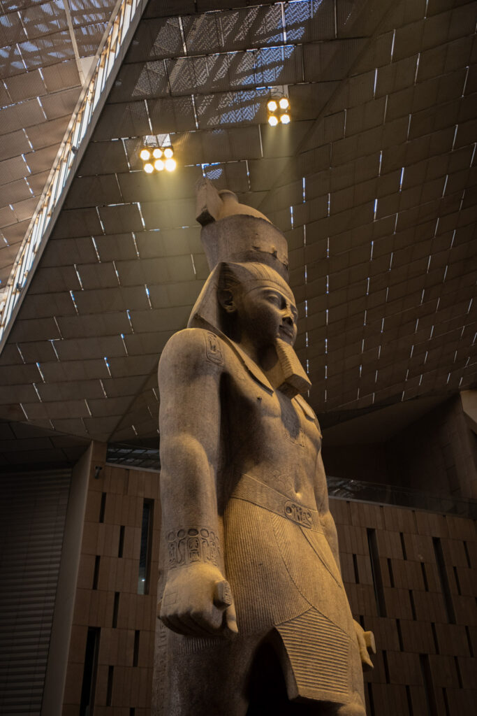Ramesses II Statue at the entrance of the GEM