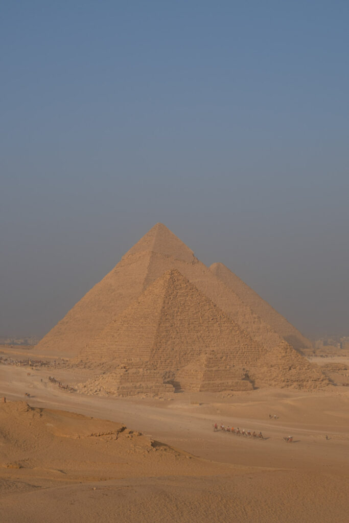 View of the Pyramids of Giza
