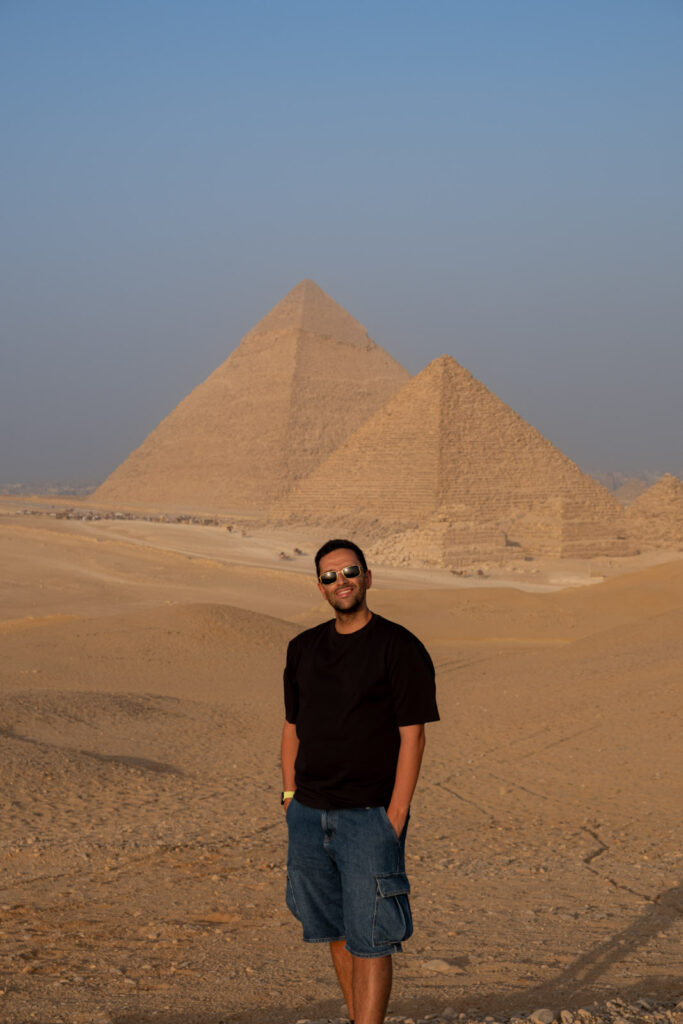 David at the Pyramids of Giza