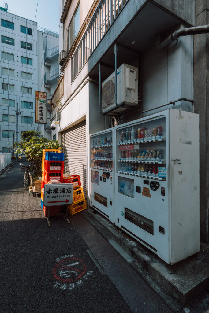 Vending machines in random Tokyo streets