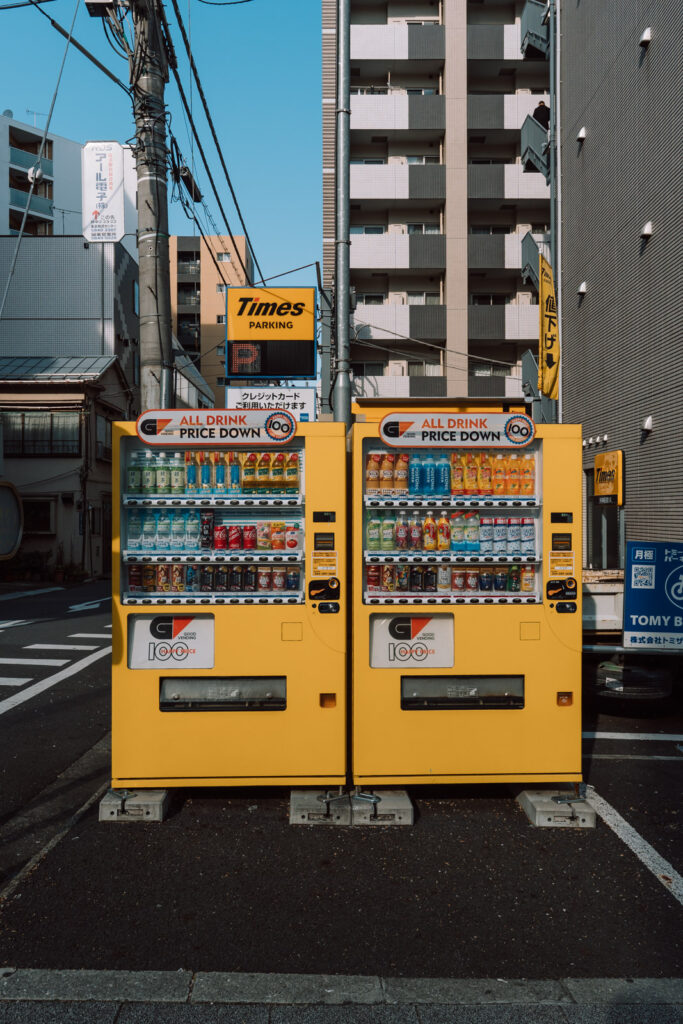 Vending machines in random Tokyo streets