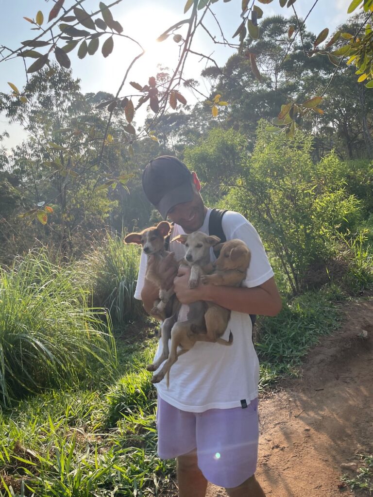 David with puppies Ella Rock
