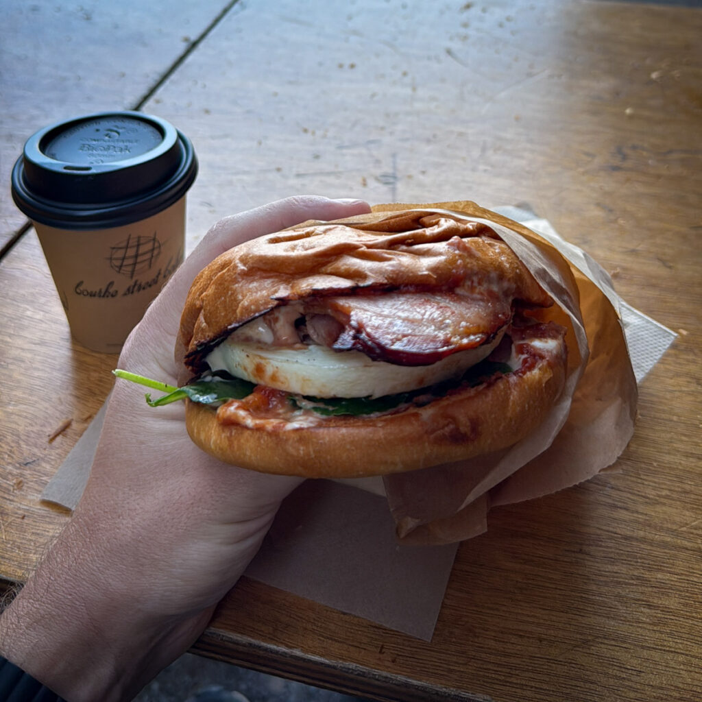 Bacon and Egg Muffin from Bourke Street Bakery