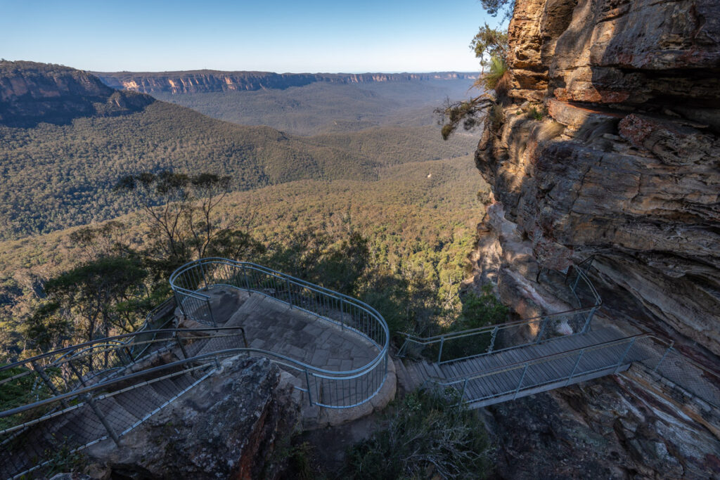 Giant stairway blue mountains
