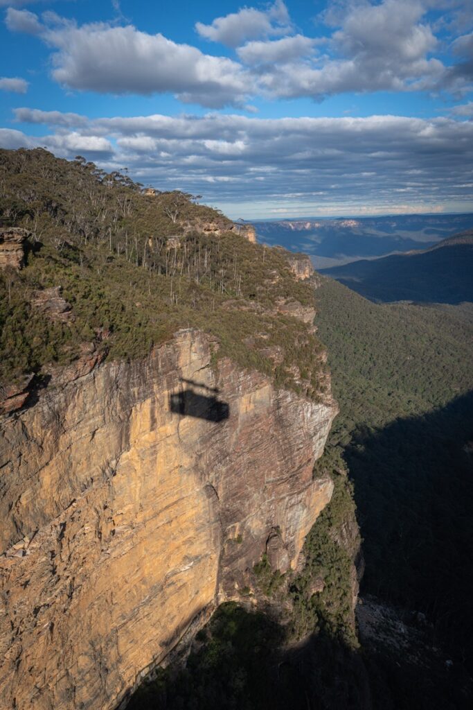 View from the Scenic World Skyway reflection
