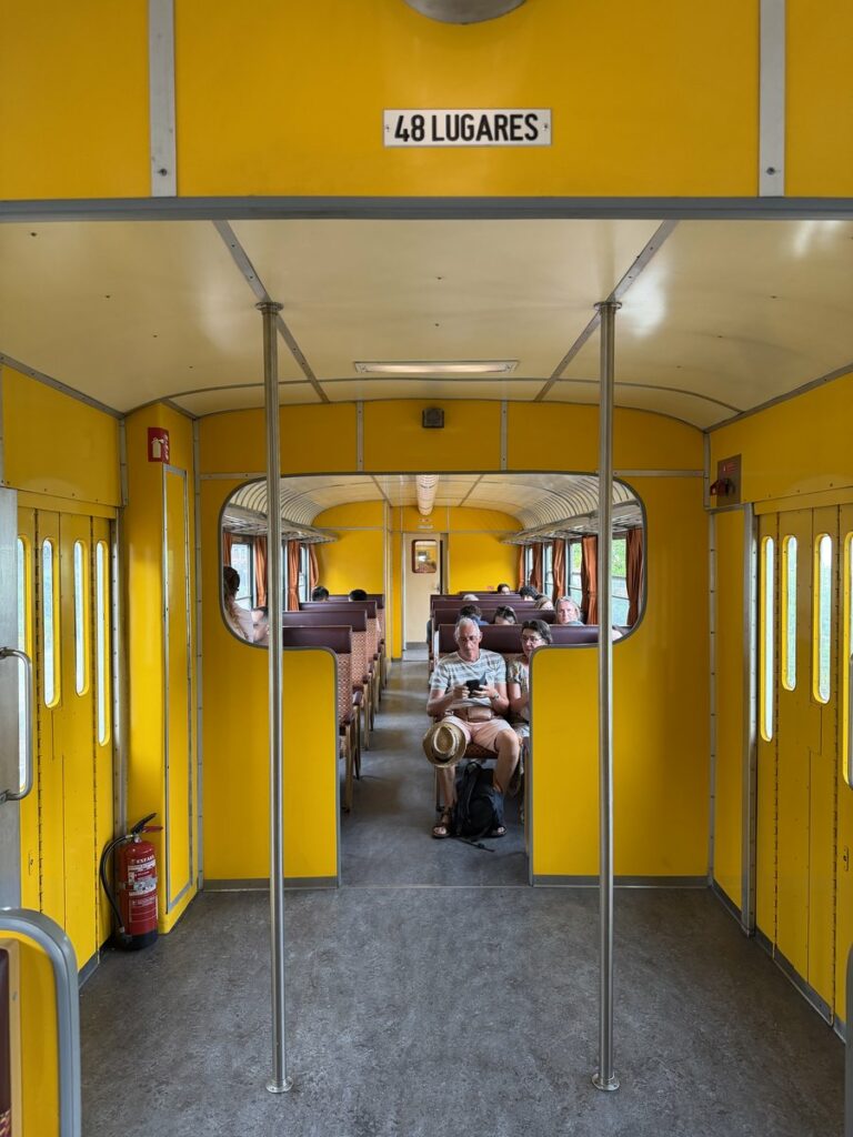 Yellow train interior